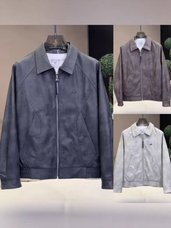Muška PU kožna jakna s ovratnikom, retro stil, jesen, casual s zatvaračem