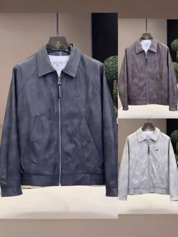 Muška PU kožna jakna s ovratnikom, retro stil, jesen, casual s zatvaračem