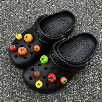 3D ukrasna kopča za Crocs s dizajnom rajčice i rupa — uklonjivi DIY adapter Bodhi materijal
