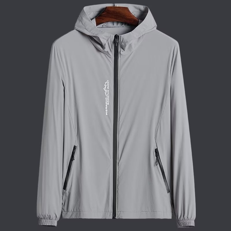 Muška ljetna ultra-tanka, prozračna jakna s zaštitom od sunca, Ice Silk tkanina, vanjski windbreaker za ribolov