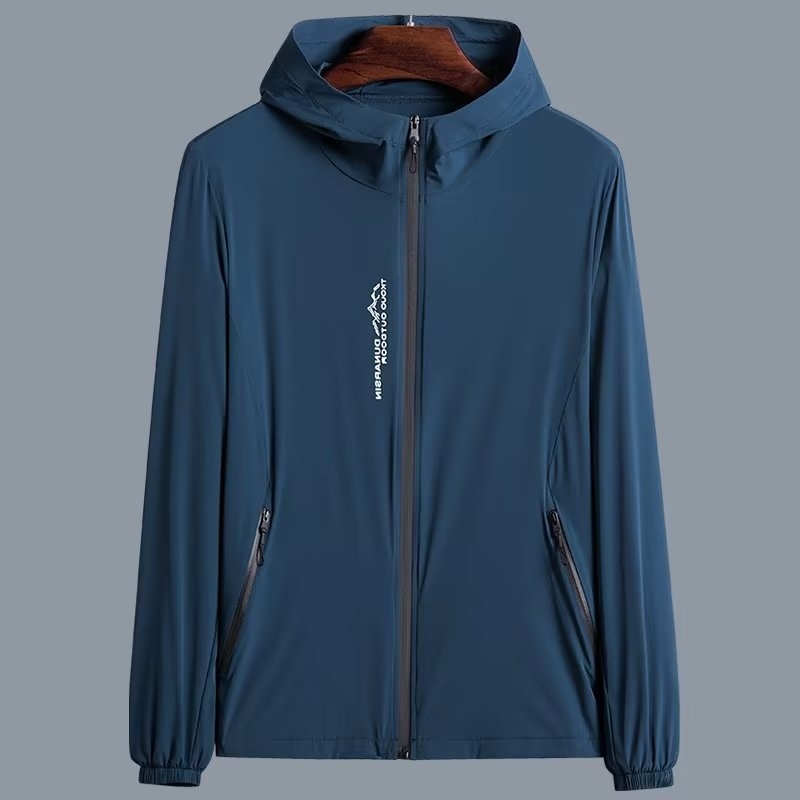 Muška ljetna ultra-tanka, prozračna jakna s zaštitom od sunca, Ice Silk tkanina, vanjski windbreaker za ribolov