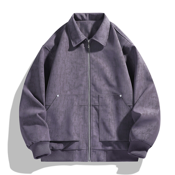 Férfi PU bőrdzseki, gallérral, dupla záródással, kapucnival, motoros stílusú, retro amerikai streetwear