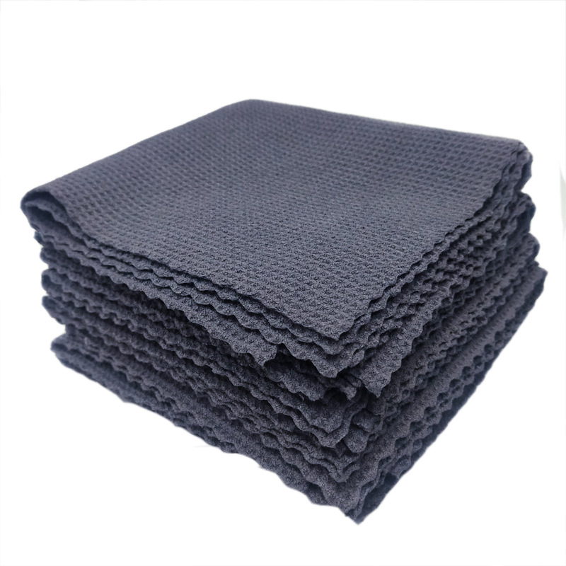 Deblja microfiber krpa za čišćenje automobila s waffle uzorkom, 40×40 cm, vrlo upijajuća