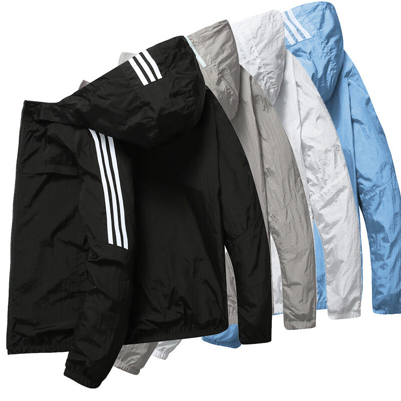 Lagana kapuljačasti jakna za zaštitu od sunca, za aktivnosti na otvorenom, brzo sušeći ice-silk materijal, slim fit
