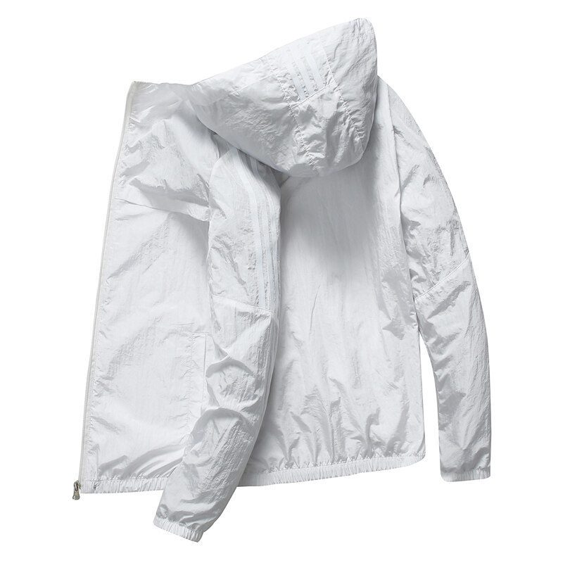 Lagana kapuljačasti jakna za zaštitu od sunca, za aktivnosti na otvorenom, brzo sušeći ice-silk materijal, slim fit