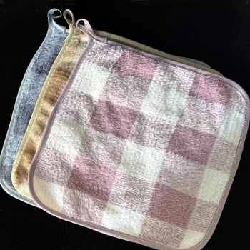 Dvostruka krpa za suđe od koralnog baršuna, 25×25 cm, debela, otporna na masnoće, s mogućnošću vješanja