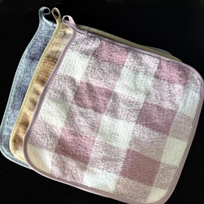 Dvostruka krpa za suđe od koralnog baršuna, 25×25 cm, debela, otporna na masnoće, s mogućnošću vješanja