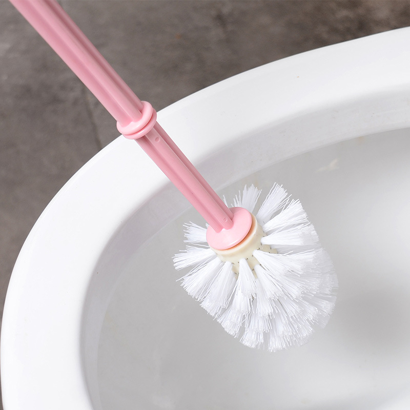 Set plastike WC četke s bazom i dugom drškom, japanskog stila, s mekom čekinjom i spužvom za čišćenje, patentirani dizajn