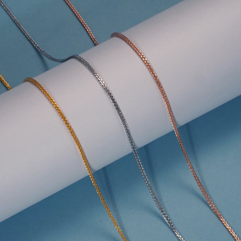 S999 sterling srebro, Chopard lanac, isprepleteni geometrijski lanac za ključnu kost, elektroplatiranje, duljina 41–50 cm