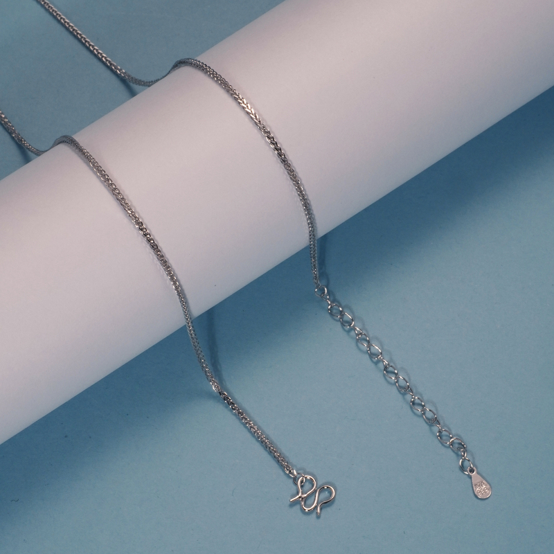 S999 sterling srebro, Chopard lanac, isprepleteni geometrijski lanac za ključnu kost, elektroplatiranje, duljina 41–50 cm