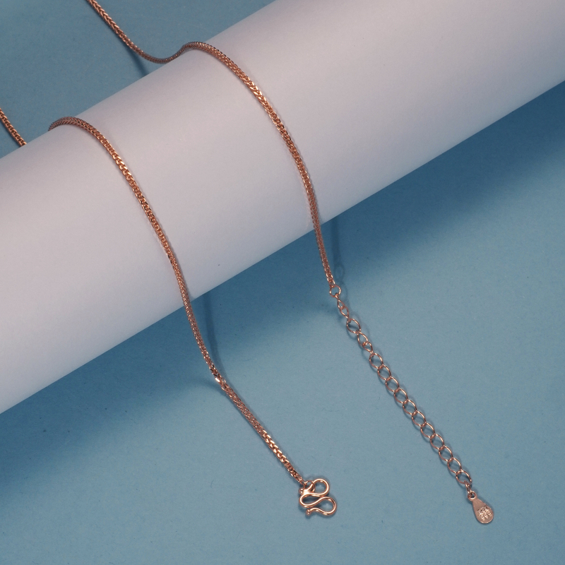 S999 sterling srebro, Chopard lanac, isprepleteni geometrijski lanac za ključnu kost, elektroplatiranje, duljina 41–50 cm