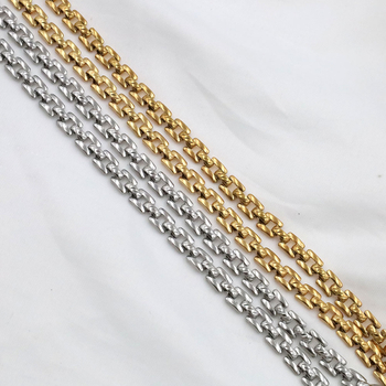 Set ogrlice i narukvice od nehrđajućeg čelika s kubanskom poveznicom, unisex, retro metalni stil inspiriran hip-hopom