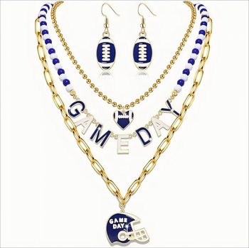 Unisex set ogrlica s motiva ragbija, visokokvalitetan i personaliziran