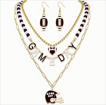 Unisex set ogrlica s motiva ragbija, visokokvalitetan i personaliziran