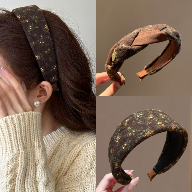 Nova retro diadem za kosu sa širokim obodom i visokim vrhom, francuskog stila, elegantan dodatak za kosu koji vizualno izdužuje lice