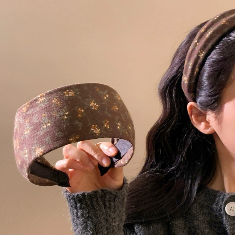 Nova retro diadem za kosu sa širokim obodom i visokim vrhom, francuskog stila, elegantan dodatak za kosu koji vizualno izdužuje lice