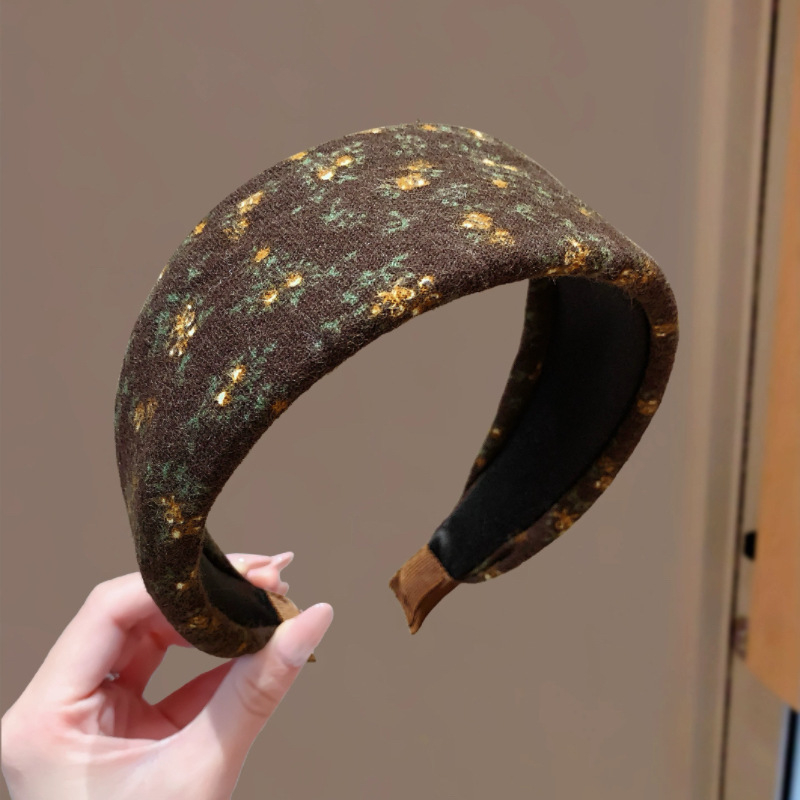 Nova retro diadem za kosu sa širokim obodom i visokim vrhom, francuskog stila, elegantan dodatak za kosu koji vizualno izdužuje lice