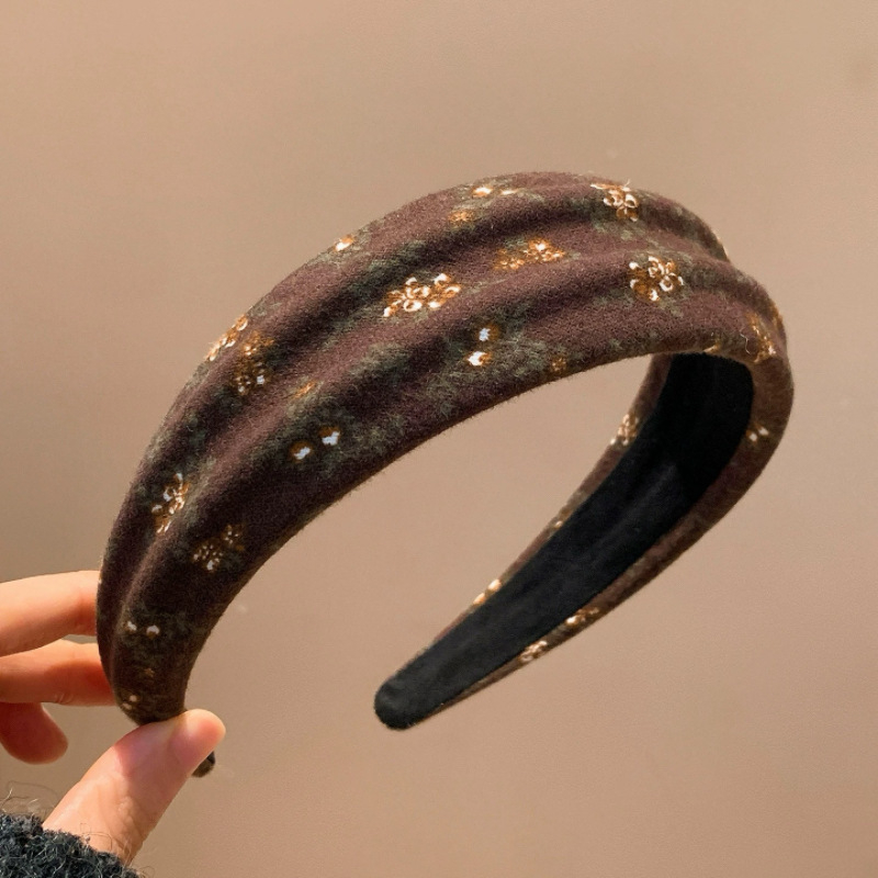 Nova retro diadem za kosu sa širokim obodom i visokim vrhom, francuskog stila, elegantan dodatak za kosu koji vizualno izdužuje lice