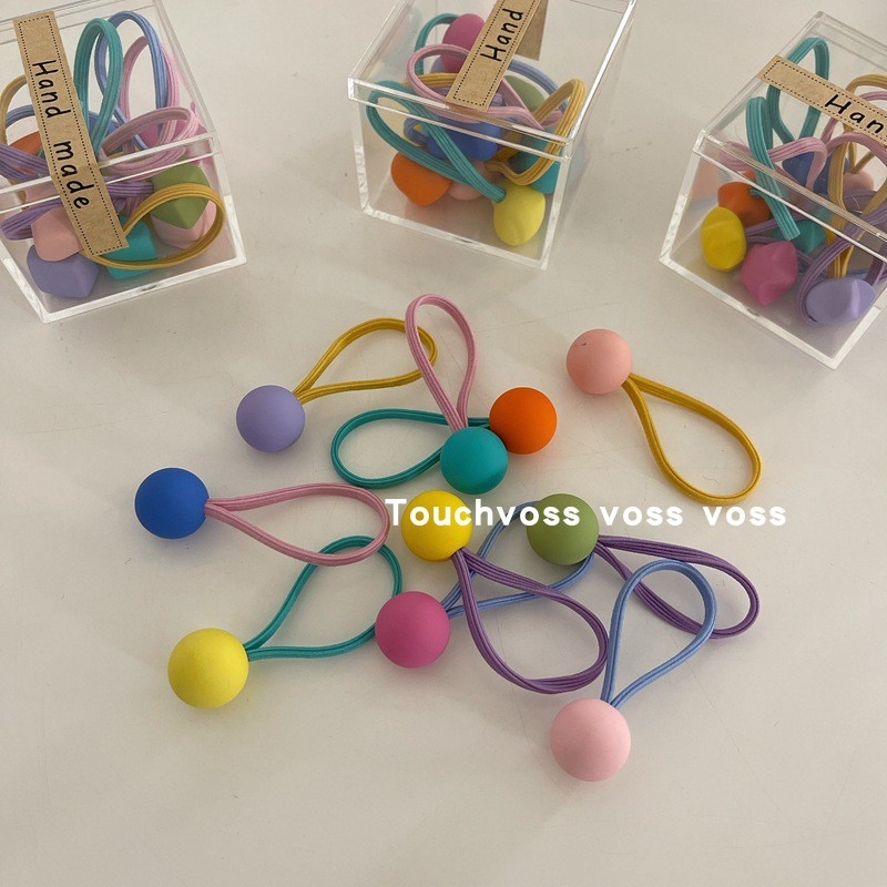 Set od 10 gumica za kosu u slatkim bojama, dječji dodaci za kosu, korejski stil