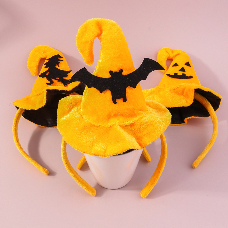 Halloween diadem za kosu s motivom tikve i šišmiša