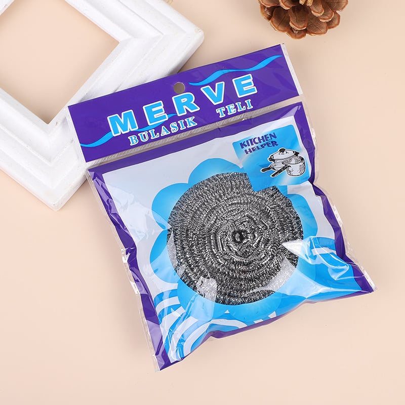 Čelična žična kugla za čišćenje, 50 g, velika kuhinjska kugla za uklanjanje masnoće