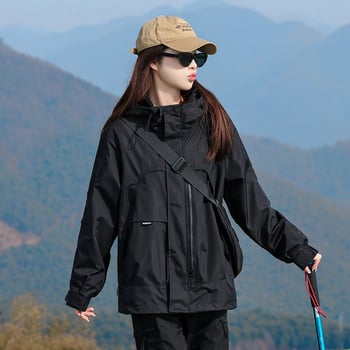 Unisex lagana soft-shell jakna za proljeće i jesen, plus veličina, za planinarenje i aktivnosti na otvorenom, 2025 model