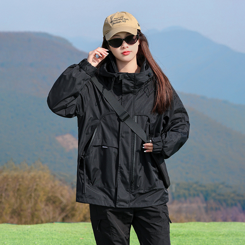 Unisex lagana soft-shell jakna za proljeće i jesen, plus veličina, za planinarenje i aktivnosti na otvorenom, 2025 model