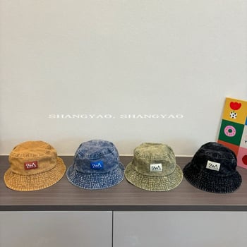 Dječja proljetna Fisherman bucket kapa, oprano vintage stil, unisex, za djecu 4–6 godina, zaštita od sunca