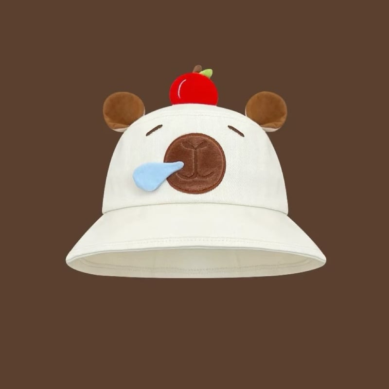 Dječji bucket hat s motivom Capybara, s velikim obodom za zaštitu od sunca, brzo sušeći poliester