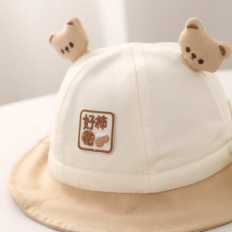 Dječja proljetna tanka bucket kapa, unisex, slatko korejsko stils, zaštita od sunca za dojenčad 0–6 mjeseci