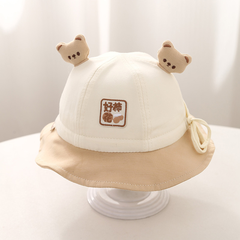 Dječja proljetna tanka bucket kapa, unisex, slatko korejsko stils, zaštita od sunca za dojenčad 0–6 mjeseci
