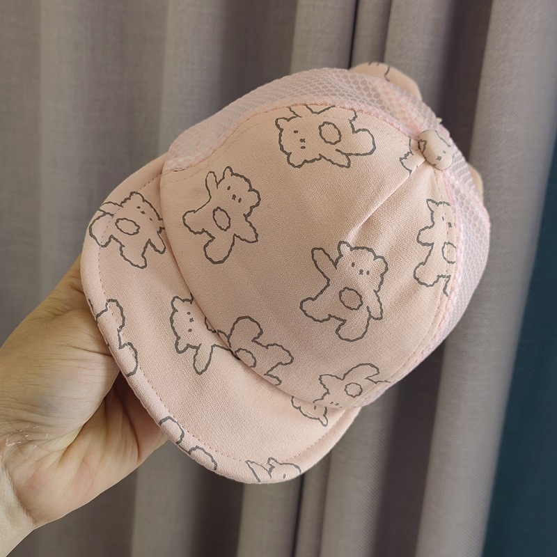 Ljetna bebi kapa za sunce s motivom medvjeda, lagana i prozračna kupolasta kapa