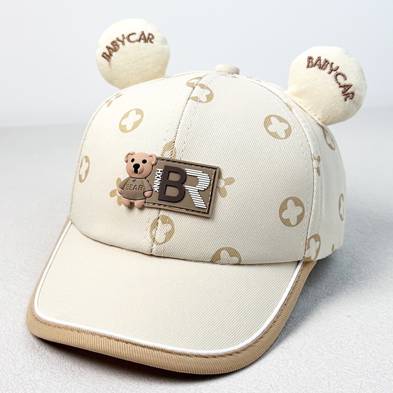 Dječja sunčana baseball kapa s motivom medvjeda, unisex, zakrivljeni rub, proljeće-jesen, uzrast 2–10 godina