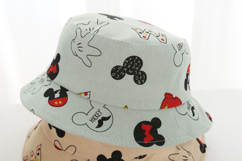 Proljetno-ljetna dječja kapa s Mickey Maus, ribarska kapa za bebe, zaštita od sunca, prozračna, pamuk