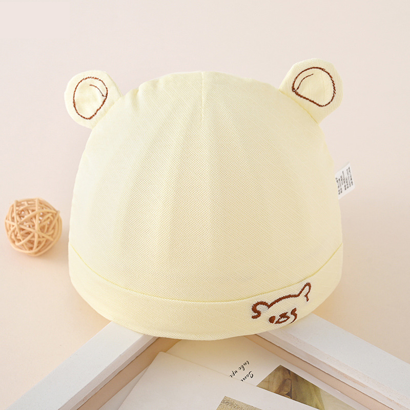Šešir za novorođenče od pamuka s prozračnom mrežicom, tanak, četiri sezone, za 0–6 mjeseci