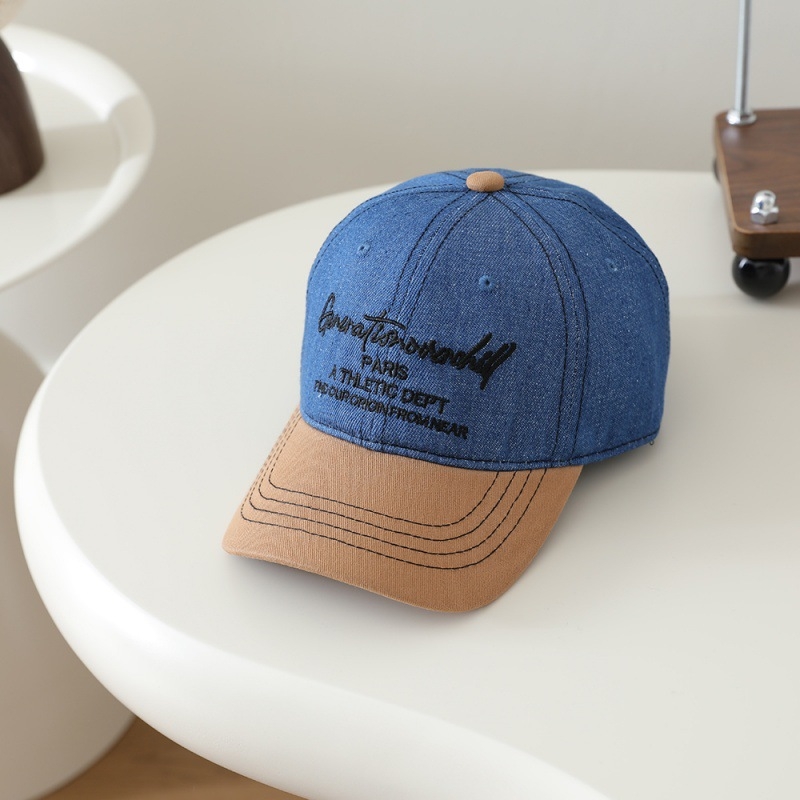 Dječja denim baseball kapa s dizajnom slova, unisex, zakrivljeni obod, za uzrast 2–6 godina, proljetna 2026 kolekcija