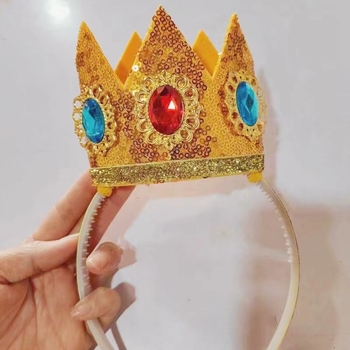 Dječja kruna za kosu s gemovima, cosplay dodatak za zabave, inspirirano Mario