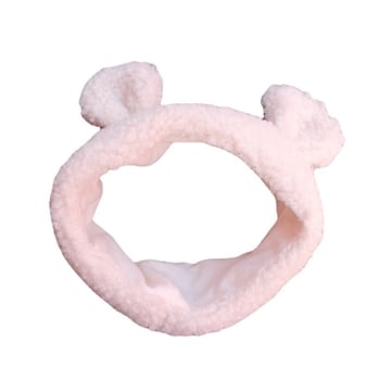 Dječja čelenka za kosu od teddy velura s ušima zečića, jednostavan korejski stil