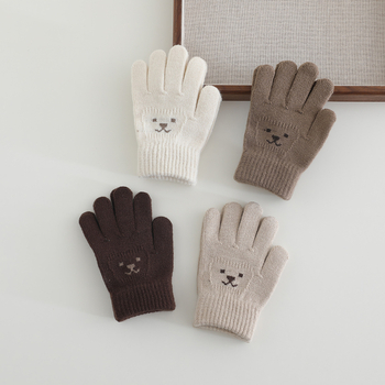 Dječje rukavice s pet prstiju, zimske, tople, unisex, korejski stil, za uzrast 2–6 godina.