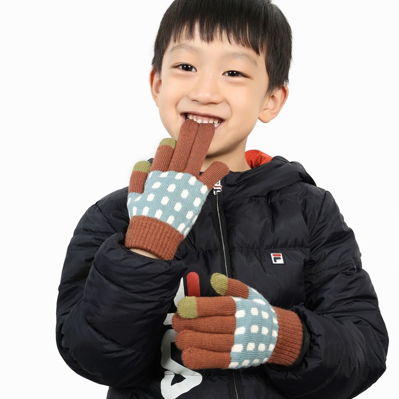 Dječje rukavice s pet prstiju, slatke za djecu, jesensko-zimske, tople, unisex, za uzrast 3–10 godina, japanskog stila jacquard