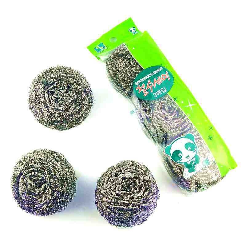 Korejski stil čelične žičane kuglice za čišćenje, paket 3 kom, za kućno i kuhinjsko čišćenje