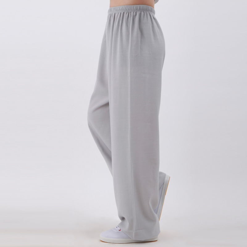 Tai Chi hlače za muškarce i žene — ljetne široke hlače od lanu, prozračne za Tai Chi i borilačke umjetnosti