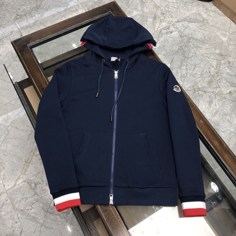 Férfi kapucnis pulóver fleece-bevonattal, cipzárral, mindennapi sportos-stílus, slim-fit, tavasz–ősz szezonra