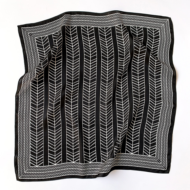 Nova modna svilena šala 53×53 cm, 100% svila, dekorativni kvadratni šal za žene