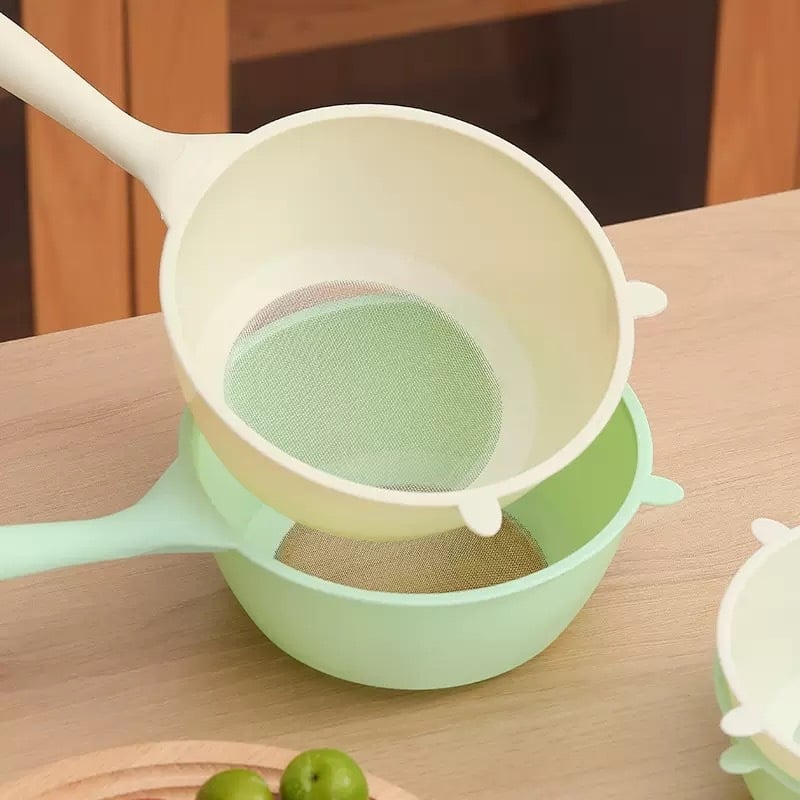 Kuhinjski alat za pranje riže sa sitom, plastičnim odvodnim posudom i košarom za pranje voća i povrća