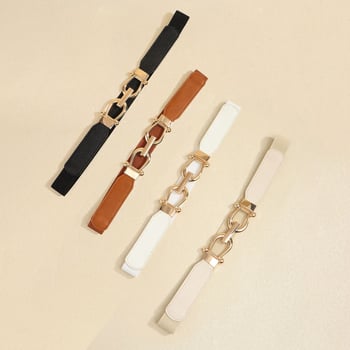 2,5 cm elastični pojas za struk s višebojnim PU šivanjem – elegantan ukrasni kaiš za haljinu