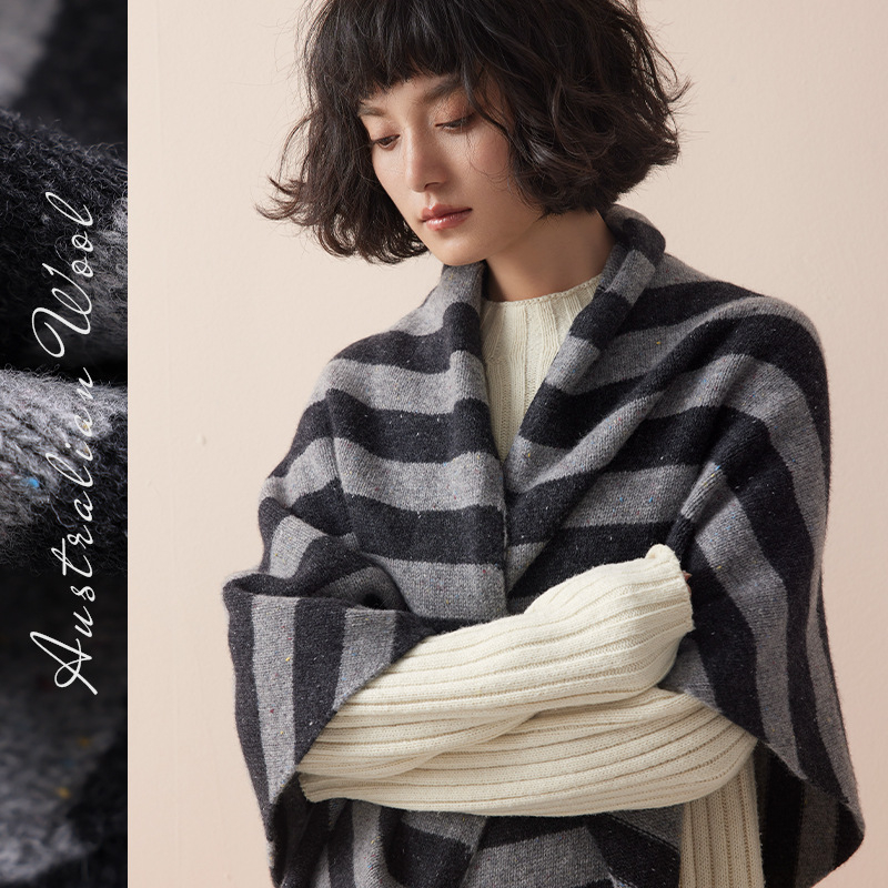 Luksuzan dojam! Oversized trokutasti šal od 100% čiste vune, debeo i topao, moderan dodatak za žene