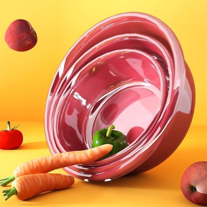 Debeli plastični umivaonik, proziran za kuhinju i pranje povrća, velik za pranje rublja i pranje nogu