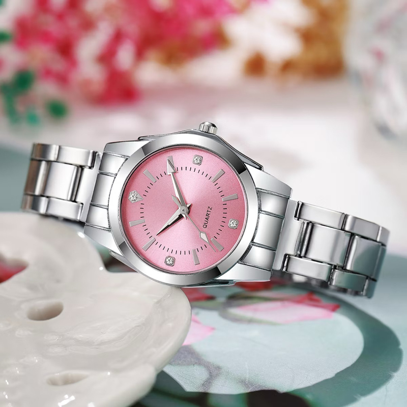 Ženski kvarcni sat s minimalističkim luksuznim stilom, kružni brojčanik 33 mm, debljina 8 mm, vodootpornost do 10 m.