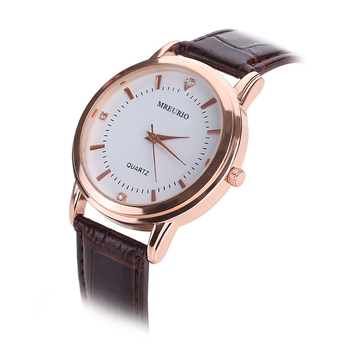 Par kvarcnih satova s PU narukvicom, unisex, casual stil, 30 mm brojčanik, kućište od legure, model Oumi ya001
